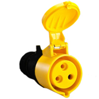 Pin and Sleeve Connector Devices 888-31012-NS IEC 60309 Cable Mount Connector, IP44 Rated, 30 Amp 120 Volt, 4H, IEC 309 International Pin and Sleeve Devices 